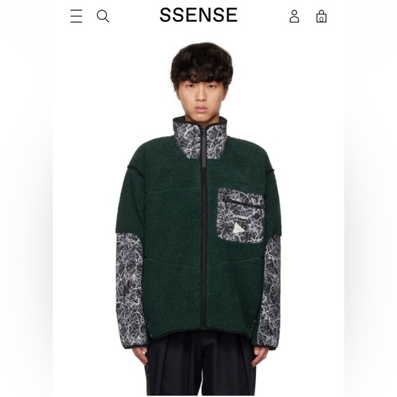 Adidas Terrex x and wander Fleece Full Zip Jacket - Men’s Medium - Green - Picture 1 of 5